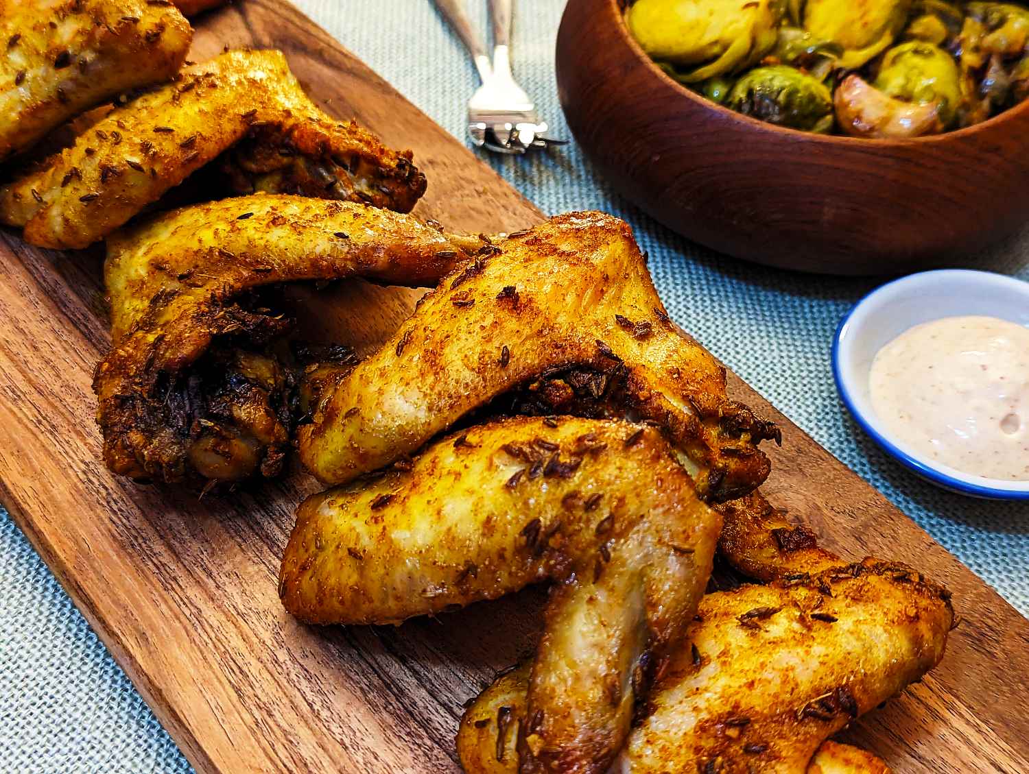 Oven Baked Wings and Brussel Sprouts