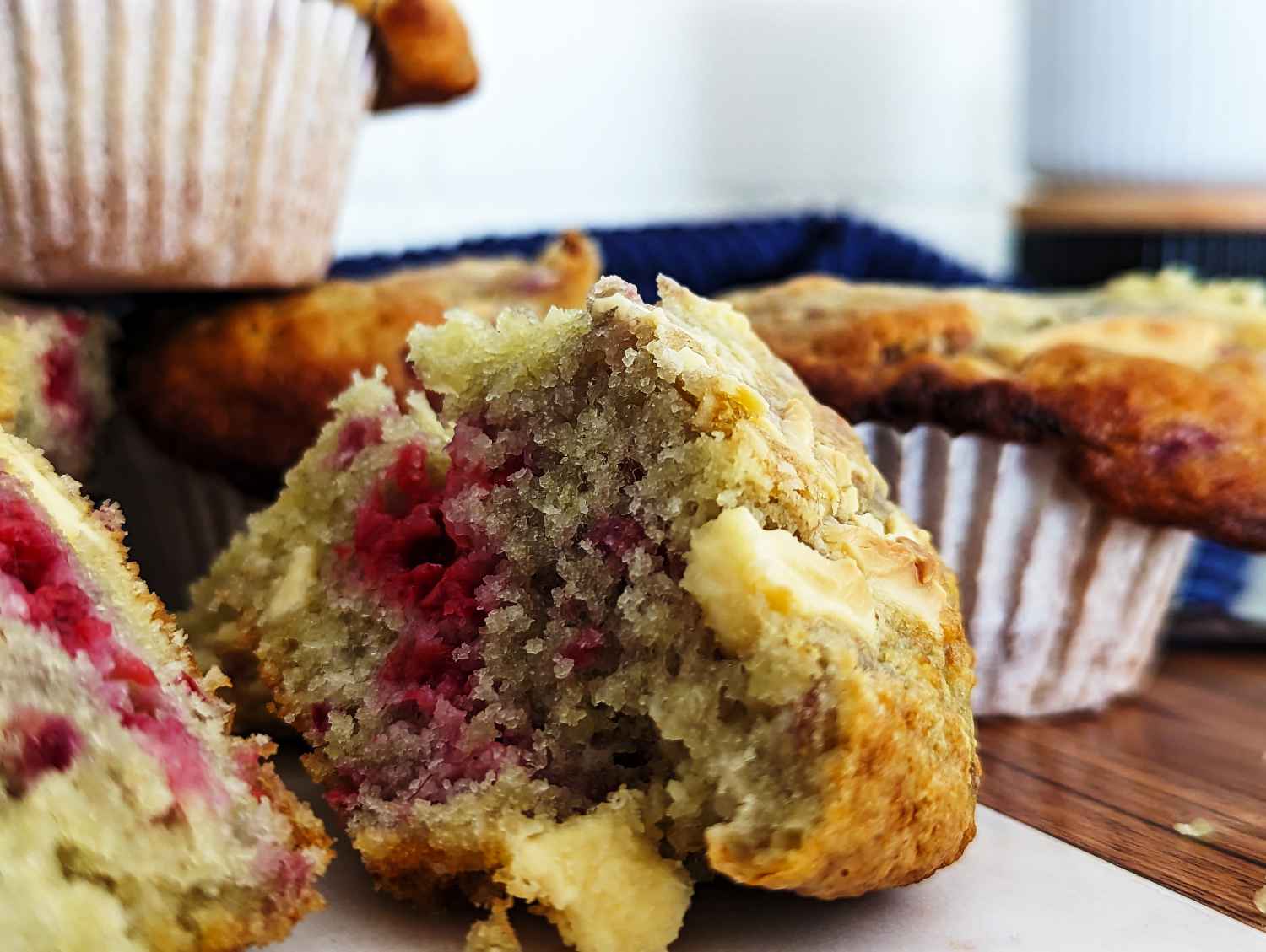 White Chocolate and Raspberry Muffins