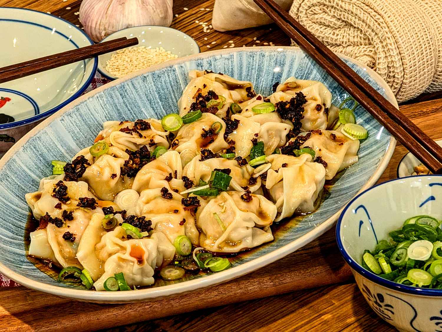 Wontons and Chili Oil